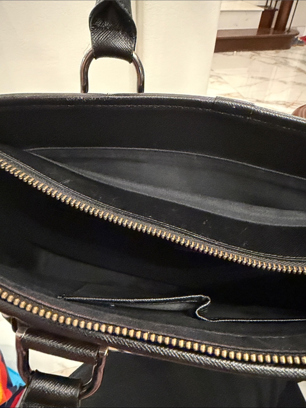 Burberry Beige Plaid Tote with Black Trim - Picture 6 of 13